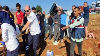 Otomobil şarampole takla attı: 2si ağır 3 yaralı