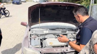 Park halindeki otomobilden dumanlar yükseldi