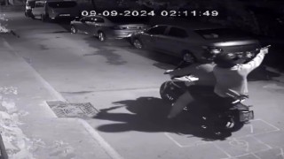 Pendikte motosikletli şahıs hem apartmana ateş etti, hem videoya aldı