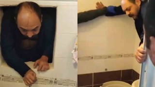 Saklandığı yer pes dedirtti: Tuvaletin havalandırma boşluğundan böyle çıkartıldı