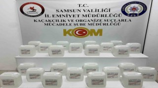 Samsunda 120 litre etil alkol ele geçirildi