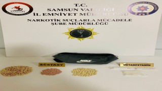 Samsunda 432 adet ecstasy hap ve 18,50 gram metamfetamin ele geçirildi