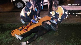 Samsunda hafif ticari aracın çarptığı yaya ölümden döndü