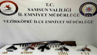 Samsunda huzur uygulamasında 5 adet tabanca ele geçirildi