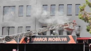 Samsunda mobilya fabrikasında yangın