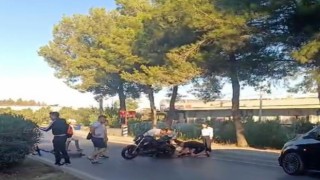 Scooter ile motosiklet çarpıştı, sürücüler yaralandı