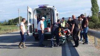 Tavşanlıda traktör ile motosiklet çarpıştı: 1 yaralı