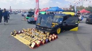 Tekirdağda drift şovu ve modifiye araçlar festivali nefes kesti