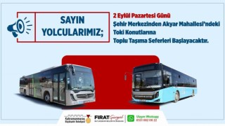 TOKİ Konutları yeni toplu taşıma hattı hizmete açılıyor