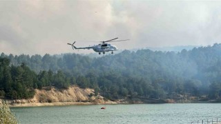 Uşaktaki orman yangınına müdahale sürüyor