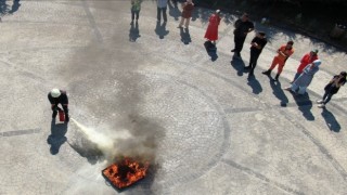 Uygulamalı yangın tahliye tatbikatı yapıldı