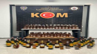 Yalovada 130 litre kaçak alkol ele geçirildi