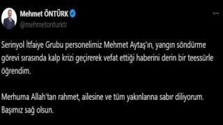 Yangına müdahale sırasında kalp krizi geçiren itfaiyeci hayatını kaybetti