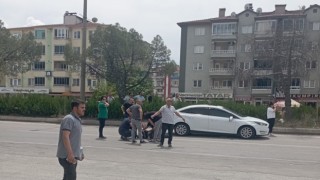 Yayaya çarpan motosiklet sürücüsü olay yerinden kaçtı