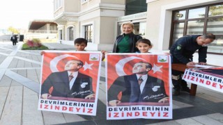10 bin Ata posteri dağıtılmaya başlandı