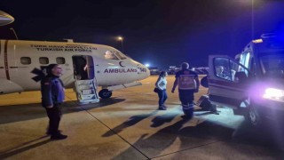 Acil organ nakli bekleyen hasta için Hava Kuvvetlerinin ambulans uçağı devreye girdi
