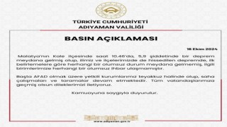 Adıyaman Valiliğinden deprem açıklaması