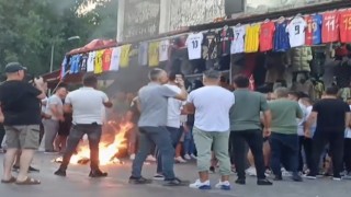 Alanyada marka avukatları ile esnaf arasında arbede