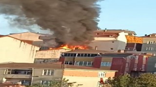 Arnavutköyde korkutan çatı yangını