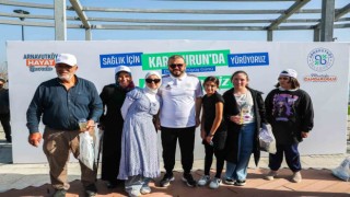 Arnavutköylüler Dünya Yürüyüş Gününde sağlık için yürüdüler