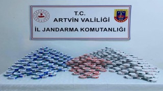 Artvinde kaçak sigara ve içki operasyonu