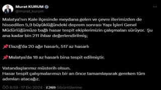 Bakan Kurum: Vatandaşlarımız müsterih olsun, gereken adımları atacağız