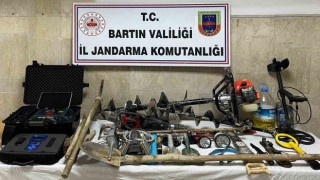 Bartında define avcıları suçüstü yakalandı