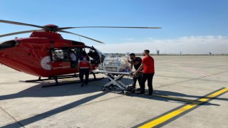 Batmanda ambulans helikopter İbrahim bebek için havalandı