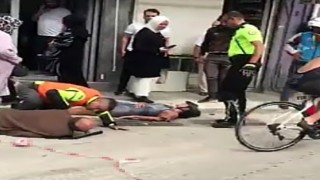 Bisiklet yarışında talihsiz kaza