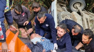 Boluda otomobil uçuruma devrildi: 1 yaralı