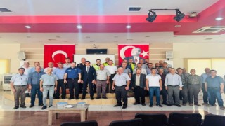 Bozdoğanda okul servis şoförlerine güvenlik eğitimi verildi