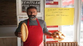 Bu fırında şehit ailelerine ekmek ücretsiz, gazilere ise yarı fiyatına