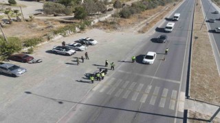 Çinede motosiklet sürücüleri denetlendi