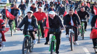 Çorumda pedallar Cumhuriyet Bayramı için çevrildi