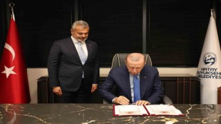 Cumhurbaşkanı Erdoğandan, Belediye Başkanı Öntürke ziyaret