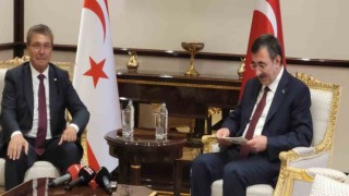 Cumhurbaşkanı Yardımcısı Yılmaz, KKTC Başbakanı Üstel ile görüştü