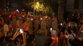 Datçada Cumhuriyet coşkusu fener alayı ile taçlandı
