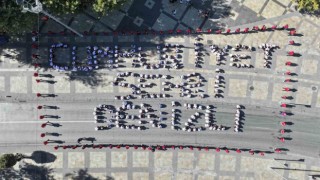 Denizlide 400 öğrenciden 29 Ekim Cumhuriyet Bayramına özel koreografi
