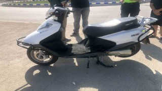 Devrilen motosikletin sürücüsü yaralandı