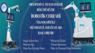 Diz protezi ameliyatları yapay zekalı robotik cerrahiyle yapılıyor
