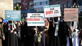 Erzurumda sağlıkçıların Gazze için sessiz yürüyüşü