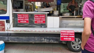 Eskişehirde İkbal Uzuner ve Ayşenur Halil hayrına lokma dağıtıldı