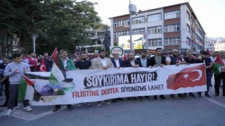 Gümüşhaneliler Filistine destek için yürüdü