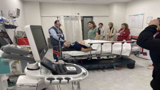 Hastanede trafik kazası tatbikatı yapıldı