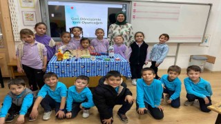 Hisarcıkta atık materyaller miniklerin elinde oyuncağa dönüştü