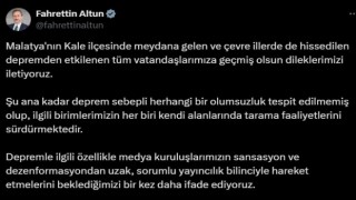 İletişim Başkanı Altundan Malatyadaki depremle ilgili açıklama