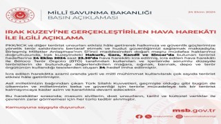 Irakın kuzeyine hava harekatı: 34 hedef imha edildi