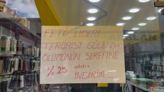 İznikte Esnaf, Fethullah Gülenin ölümüne özel indirim başlattı