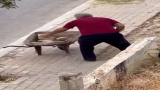 Kaldırım taşlarını söken şüpheliyi, Efeler ekipleri affetmedi