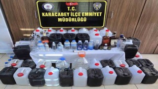 Karacabeyde sahte ve kaçak alkol operasyonu